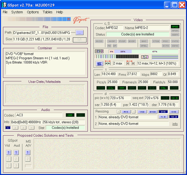 GSpot视频编码检测器2.70 绿色版