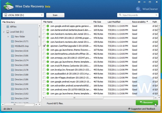 Wise Data Recovery3.87 绿色版