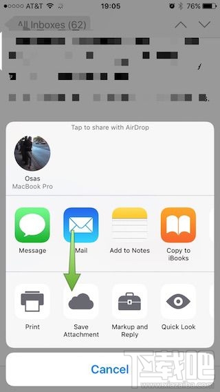 将iPhone的邮件附件存到iCloud Drive图文教程