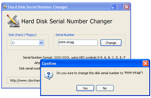 Hard Disk Serial Number Changer1.0 绿色版