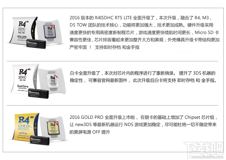 New3DS/NDS R4银卡和金卡有什么区别？R4银卡金卡白卡对比