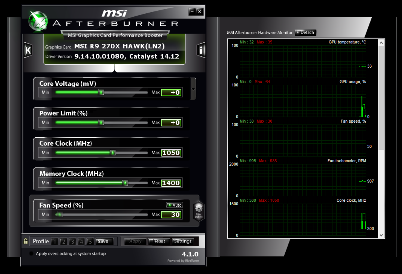 msi afterburner4.4.2 官方版