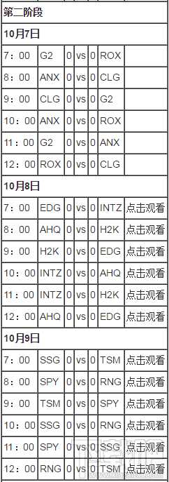 LOLS6全球总决赛赛程表 直播什么时候开始