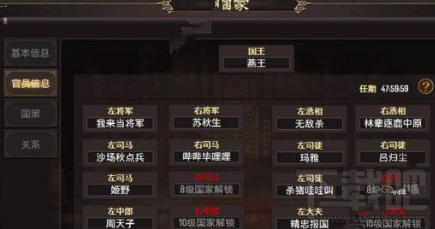乱世七雄玩法介绍-官职
