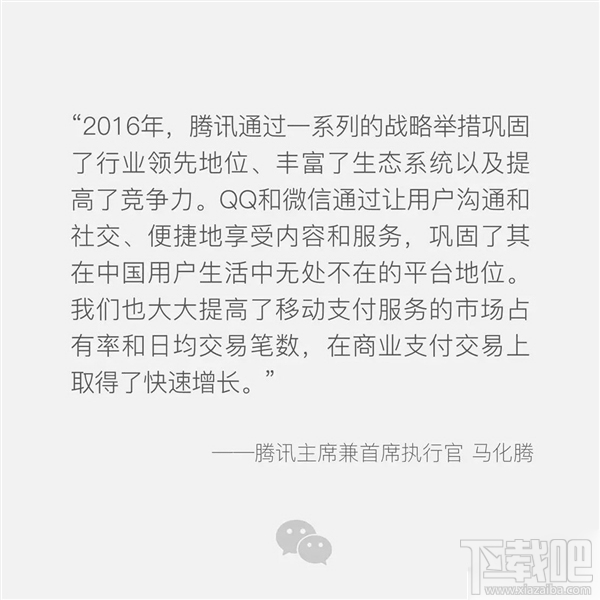 腾讯业绩报告2016：微信月活用户达8.89亿 移动支付超6亿