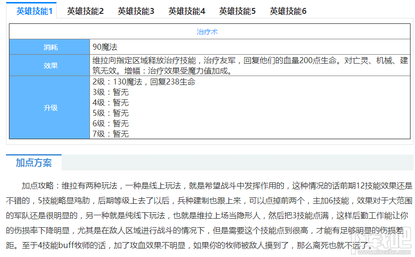 超全面的剑与家园英雄维拉图鉴介绍