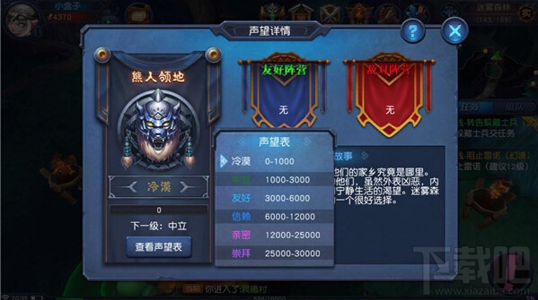 《迷雾世界》声望怎么玩？声望玩法介绍