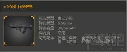 光荣使命95B自动步枪属性详解