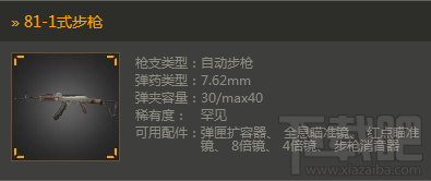 光荣使命81-1式步枪属性详解