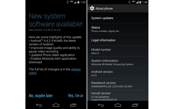 摩托罗拉开启Android 4.4.3升级序幕