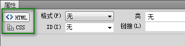 Dreamweaver CS5 属性面板