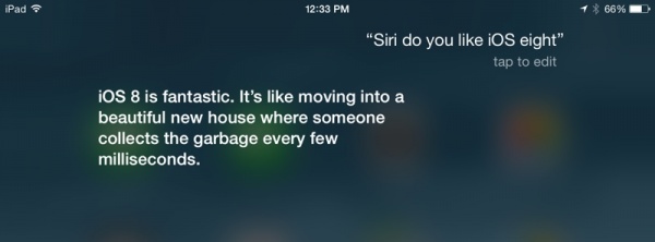 Siri：iOS8的到来让我感到非常激动