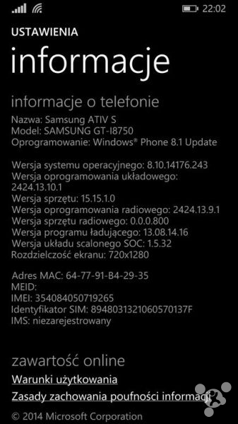 三星ATIV S获得WP8.1 Update1正式版更新