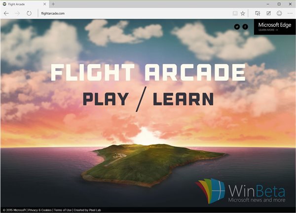 Win10系统Edge浏览器运行《模拟飞行》 效果出众