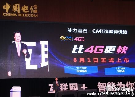 中国电信天翼4G+(CA)是什么意思