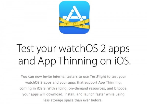 苹果更新TestFlight应用，支持 iOS 9、watchOS 2