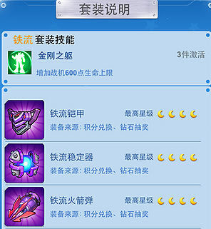 全民飞机大战金刚之躯铁流套装全面解析