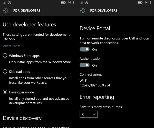 侧载Windows 10 Mobile的设备入口功能被发现