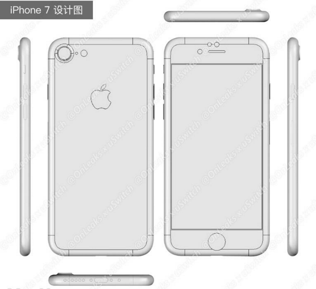 外媒曝光：iPhone7/Plus设计图，找不到耳机孔了