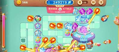 保卫萝卜3糖果赛飞碟怎么打