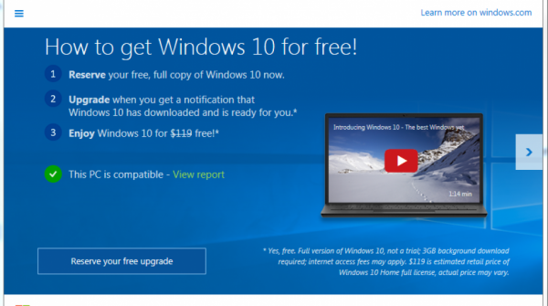 电子前沿基金会揭露微软劝用户升级Windows 10使用花招