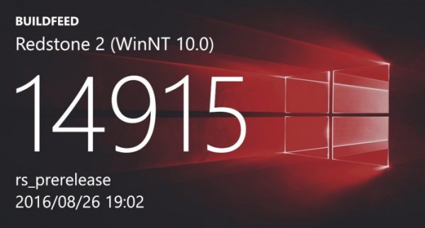 微软曝光Windows 10“红石2”预览版 Build 14915