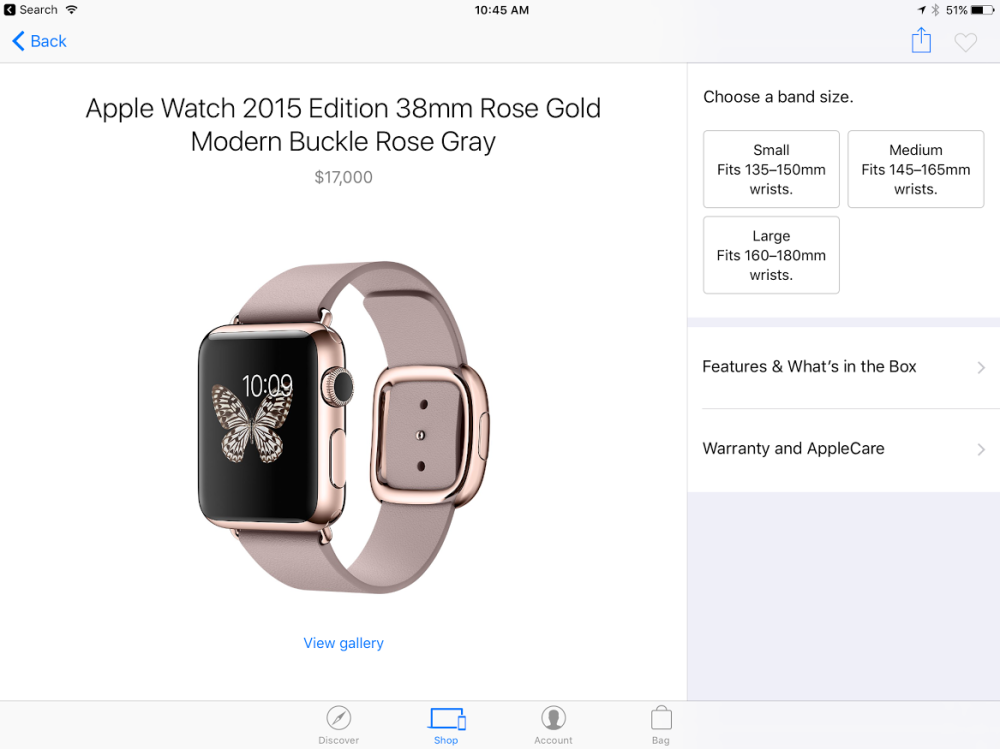 苹果手表Apple Watch按年份分手表型号