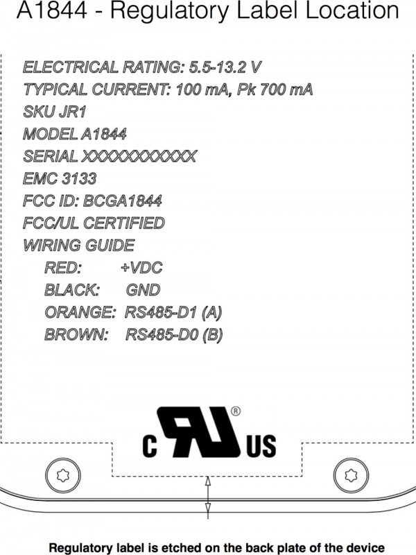 苹果神秘新设备曝光 型号A1844