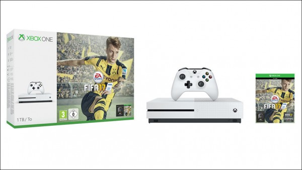 《FIFA17》Xbox One S 500GB同捆装开启促销 低至199英镑