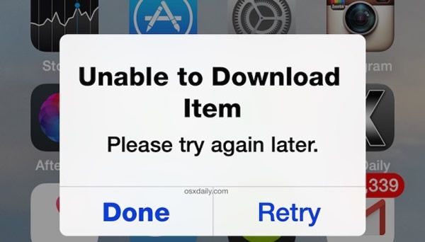 苹果设备提示unable to download app是什么意思？苹果设备提示unable to download app怎么办