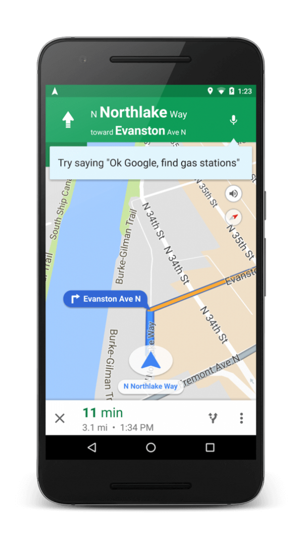 Google Maps增加“OK Google”命令 已可以语音全程导航