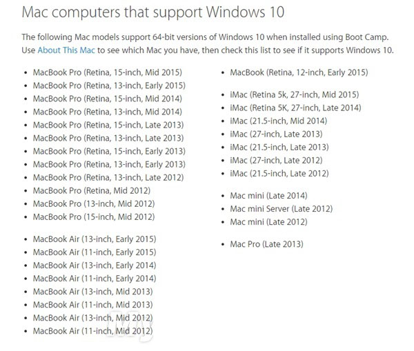 苹果电脑支持win10吗？苹果电脑支持安装windows 10系统的设备汇总介绍