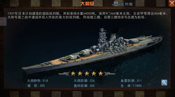 舰指太平洋名舰攻略：大和级
