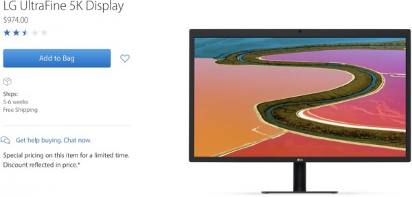 苹果LG UltraFine 5K显示器问题太多发货延期