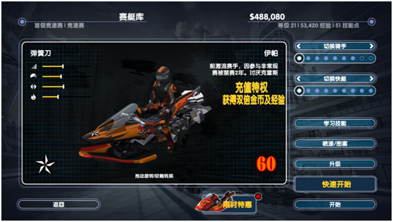 激流快艇3赛艇图鉴 激流快艇3赛艇有哪些