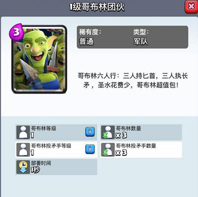 皇室战争哥布林团伙搭配卡牌介绍