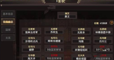 乱世七雄玩法介绍-官职