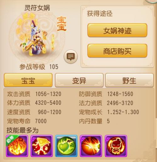 梦幻西游手游变异灵符女娲好吗？手游梦幻西游变异灵符女娲属性图鉴
