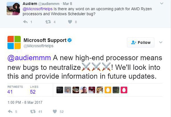 AMD出来回应：微软Win10坑苦Ryzen处理器事件