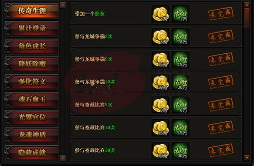 别小看《蓝月传奇》成就积分用途