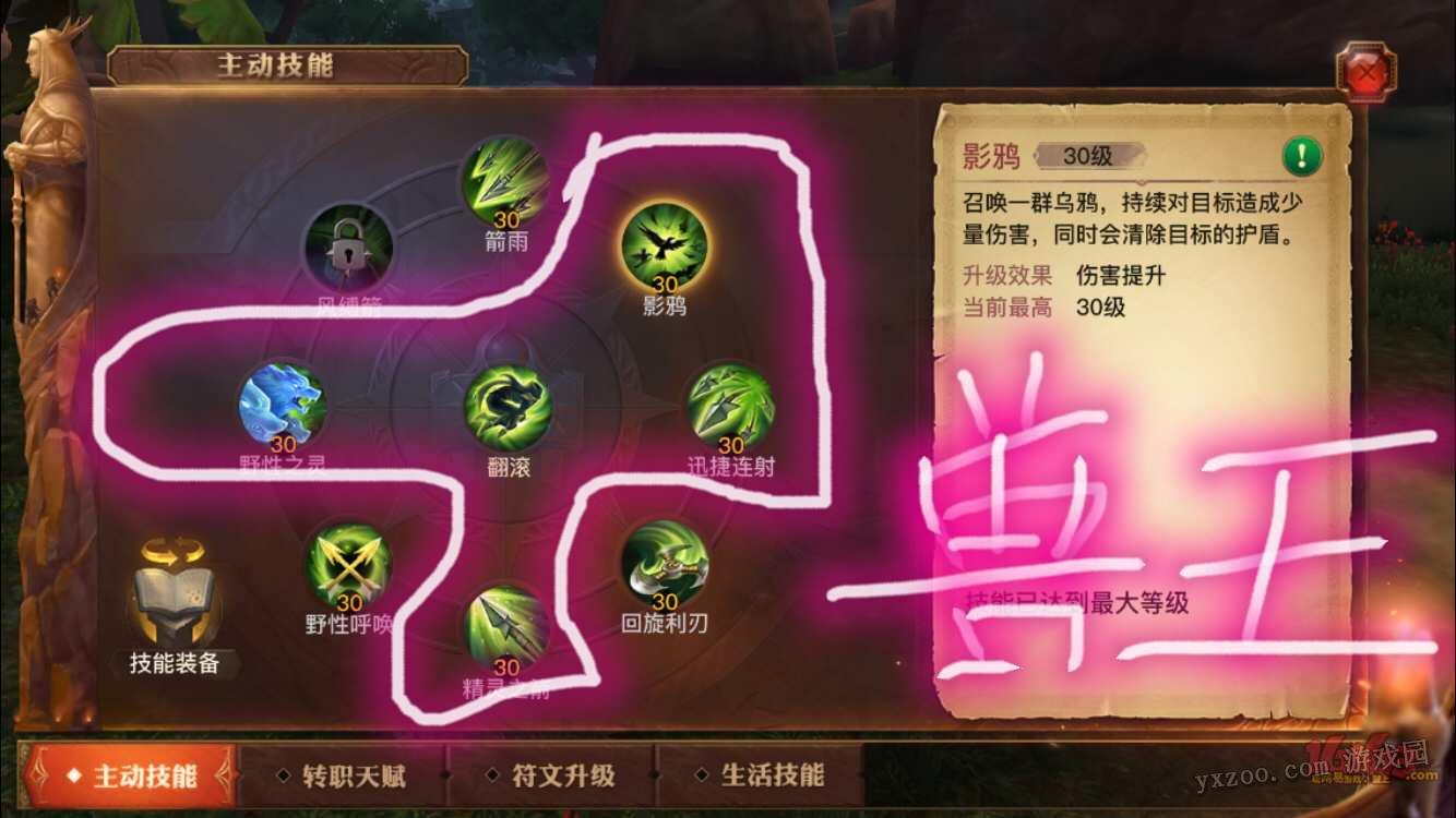 光明大陆兽王群袖技能佩戴以及符文选择推荐