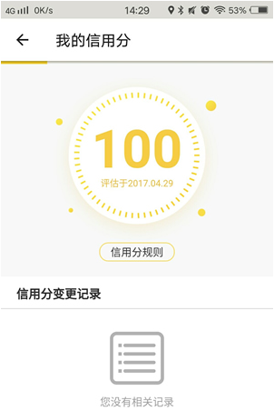 ofo小黄车信用分被扣光会怎样?