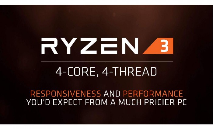 AMD Ryzen 3正式发布：砍掉多线程 自带vr