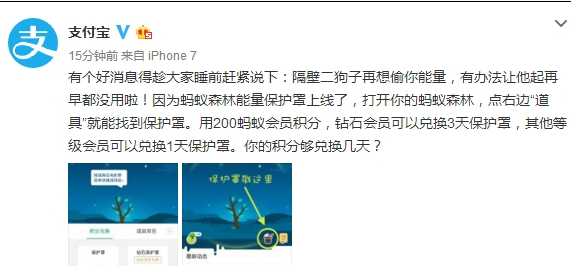 蚂蚁森林保护罩在哪？蚂蚁森林保护罩怎么使用？