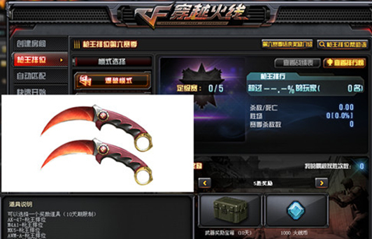 cf枪王排位s6赛季段位由高到低分别是哪些？