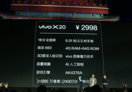 vivo X20有几个版本？各版本vivo X20价格多少？