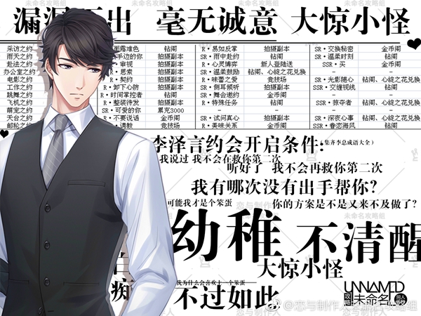 恋与制作人李泽言约会攻略