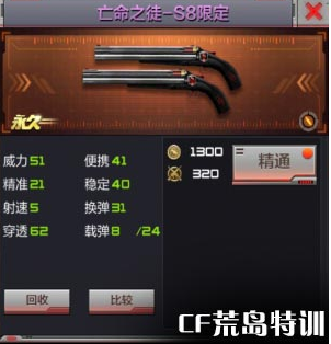 cf荒岛特训亡命之徒武器怎么样？
