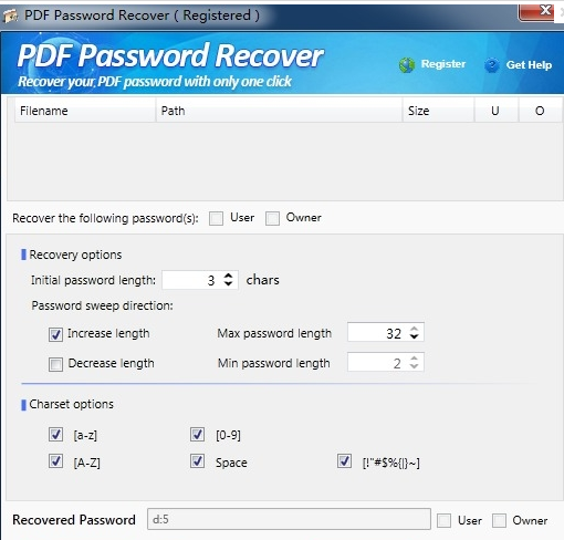 PDF文件密码怎么破解？PDF Password Recover功能