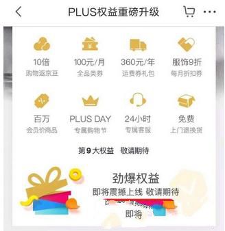 京东PLUS会员有什么权益